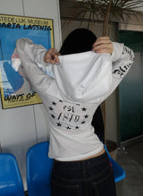 chrome lettering hoodie