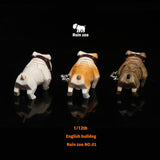 P-PET/PF ART TOYS Ruined Bull Dog Mini Animals | English Bulldog Collectible Figures, Cartoon Figurines & Resin Decorative Items