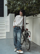 ローリンズベロアラウンド長袖Tシャツ