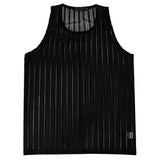 SEE-THROUGH CRAFT KNIT SLEEVELESS BLACK