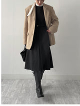 [Wool 50%/Quilted lining] ツイルウールシングルオーバーフィットジャケット