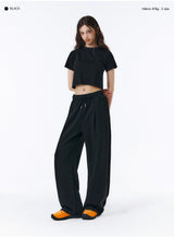 [Unisex] BASIC LINE ONE TUCK WIDE SWEAT PANTS (2color)