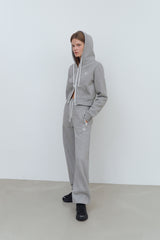 EARTHYUSE TWO-WAY TRACK PANTS - GRAY