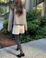 Little Paris Double-breasted Short Wool Coat