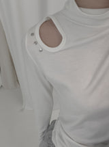 Drop Stud Slit Polar Tee