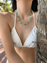 Summer mint star necklace