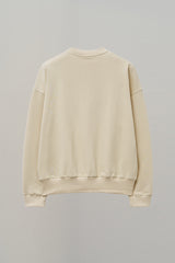 SWEATSHIRT EARTHYUSE NEEDLEWORK - CREAM