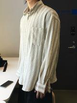 Shua Seersucker Stripe Shirt 2C