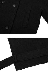 アンバーベルトダブルコート black