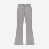 Star Trim Bootcut Trousers / Grey