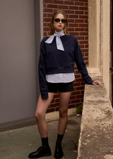 STRIPE TIE BLOUSE