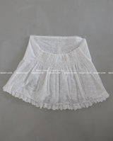 Punching Eyelet Smoke Tube Top Blouse