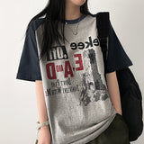 E-ID カラーラグランボクシーフィット半袖Tシャツ