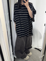 sheer striped t-shirt