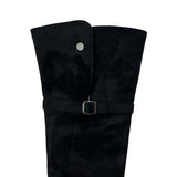 Winter folding dumble suede buckle belt knee high long boots (2 colors)