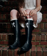 Ribbon Rainboots - Black