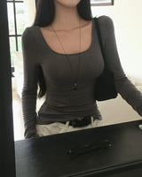 [MADE] Finger hole, square long sleeve T-shirt