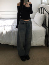Daily Low Wide Denim Pants (2 colors)