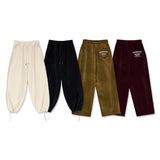 Wide corduroy mink napping pants