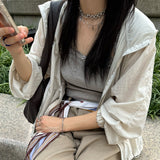 クロスクラスタネックレス
