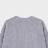 リブコーデュロイニットカーディガン(Charcoal)