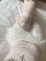 Aishar lace skirt pants (white)
