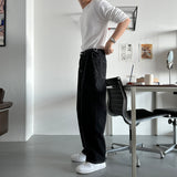 LMN KIKO Bizo Two Tuck Wide Denim Pants (4 colors)