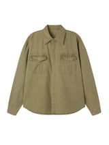 Carder dying washing cropped shirt