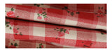 Red cherry checkered lace sleeveless long dress