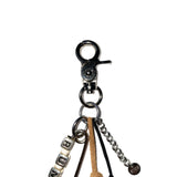 ethnic pin keyring (brown)