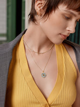 Gold Cross Station 925 Silver Necklace N061-05G