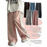 Hip Slit Coloring Pocket Wide Pants