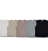 [S/S] Air knit crop sleeveless(5color)