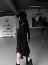 ドット ルーズフィット スナップフードTシャツ (3color)