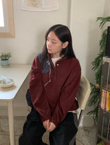 [unisex] バルデト起毛カラーフリーススウェットシャツ