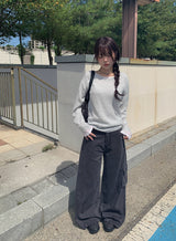 ノアマヘイリーアルパカVネックニット