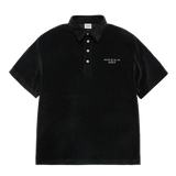 25SS TERRY LOGO EMBO SHORT SLEEVE COLLAR T-SHIRT BLACK