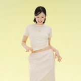 クローバーTシャツ (cream)