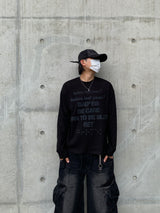 Bed Last Lettering Long Sleeve T-Shirt 3C