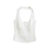 Tessa Button Halter Top