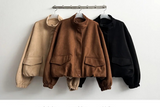 Fumo High Neck Banding Suede Jumper