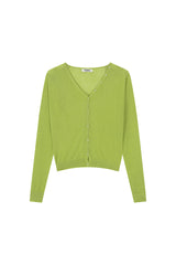 Sorbet Button Cardigan [Olive]