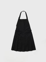 エプロンプリーツドレスブラック