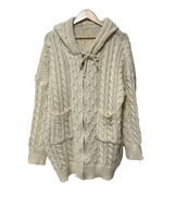 (KNIT DRESS + ZIP-UP) ソフトルーズフィット2WAYケーブルフードニット - 2 COLOR