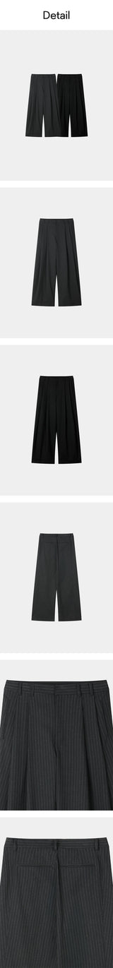 [F/W] Steady stripe two tuck wide pants(2color)