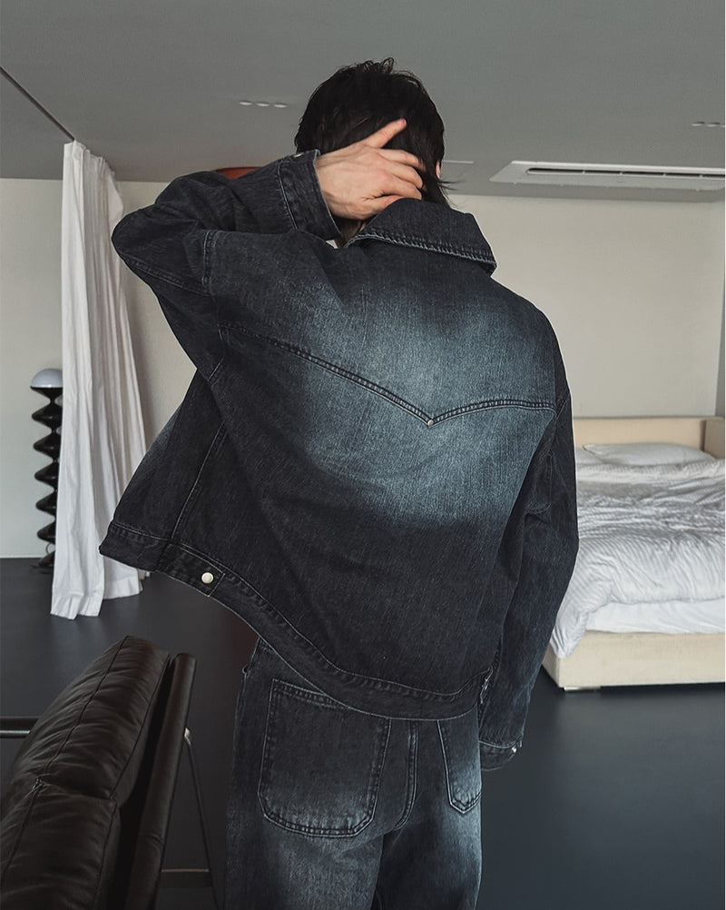 Bor Washed Western Denim Jacket
