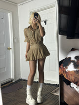 Warm Belt Shirts Dress