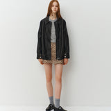 Oversized Fake Leather Blouson