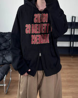 Ignel Lettering Crop Hoodie Zip-Up