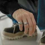 FAITH FADE - Signet Ring Smiley - Silver